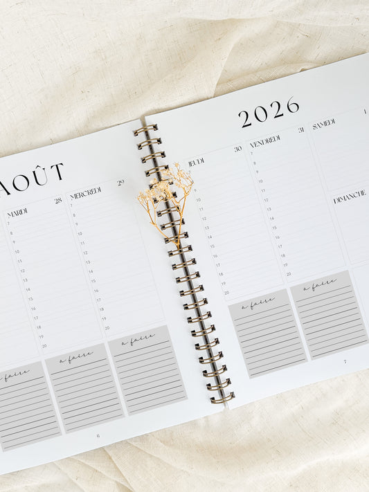 Agenda 2026-2027 Porcelaine Grand format