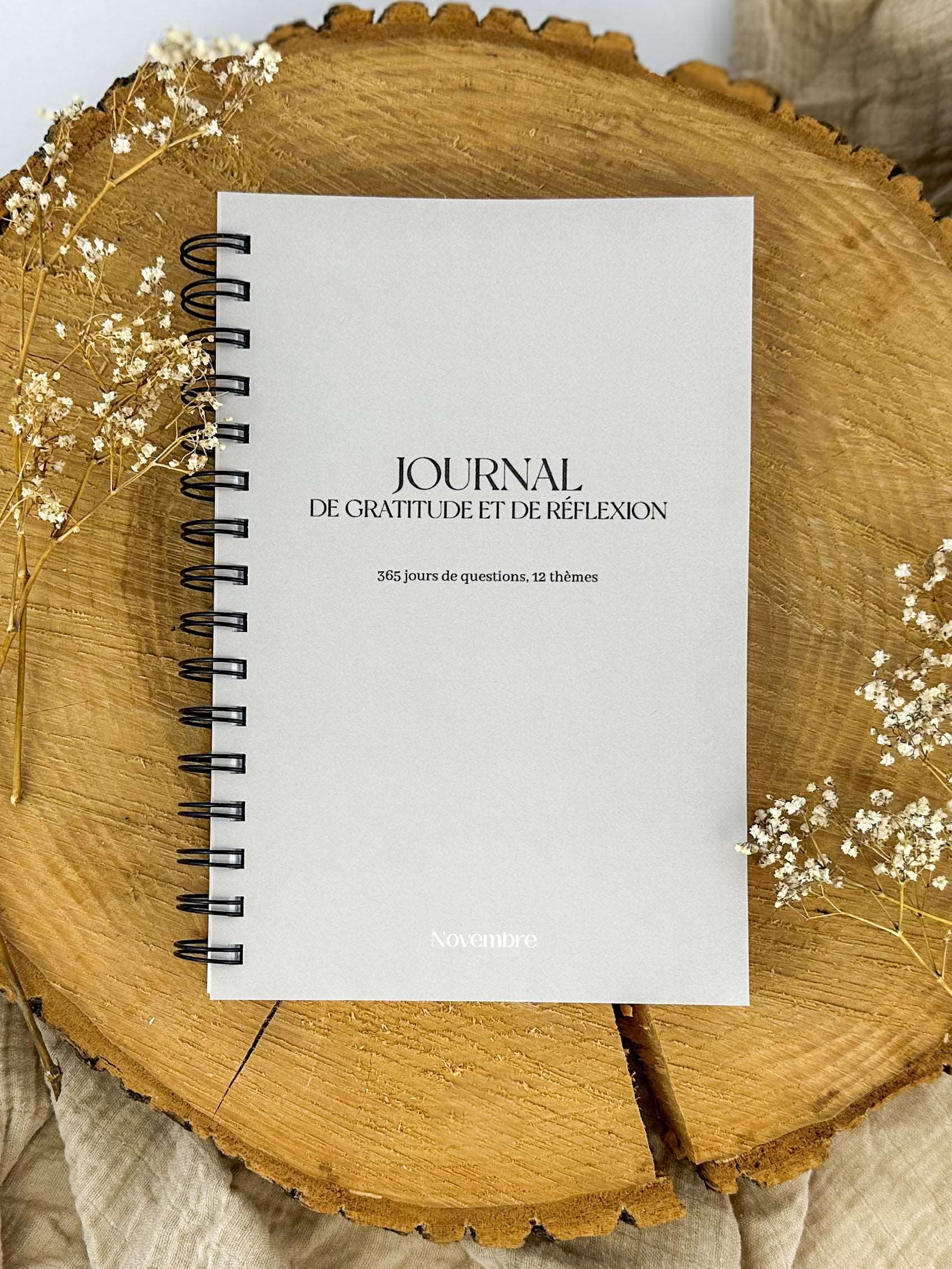Journal de gratitude et de réflexions Greige – Novembre Boutique