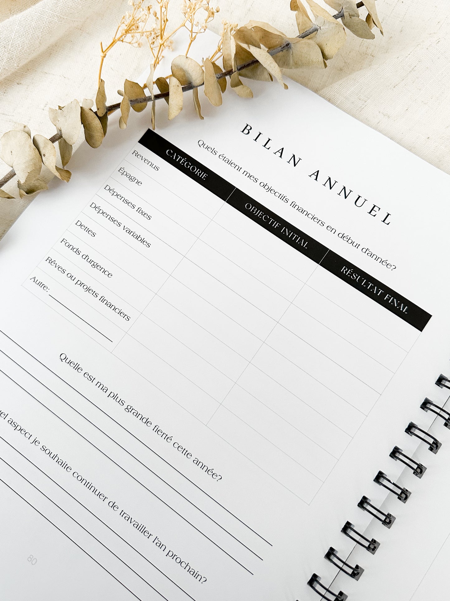 Planificateur financier Sauge | Cahier de gestion des finances personnelles et de suivi du budget