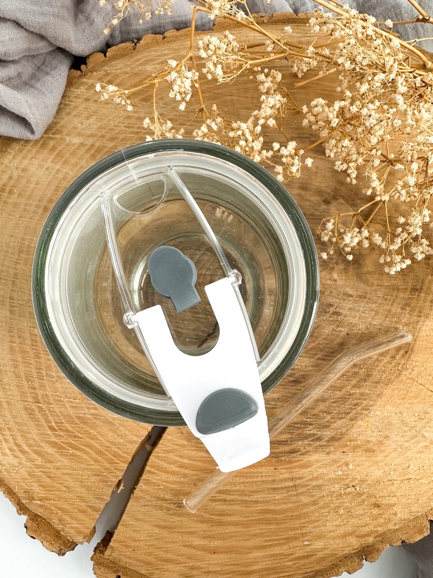 Tasse de transport en verre avec manchon