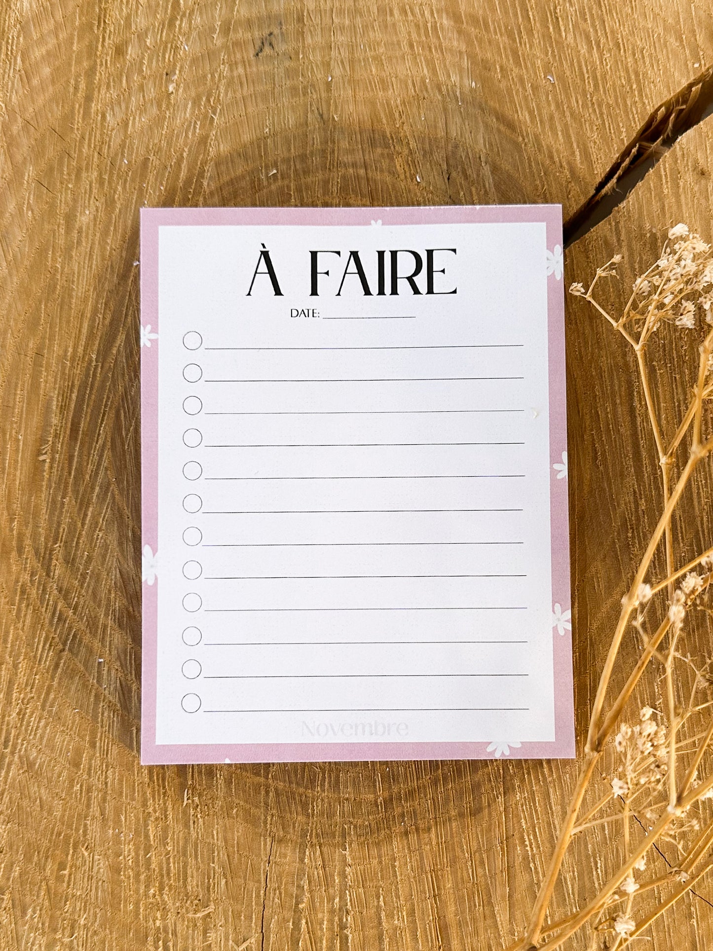 Bloc-notes de liste de choses à faire Rosie