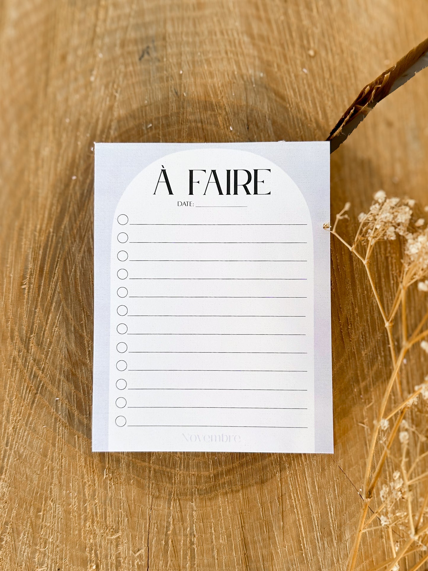 Bloc-notes de liste de choses à faire Lavande