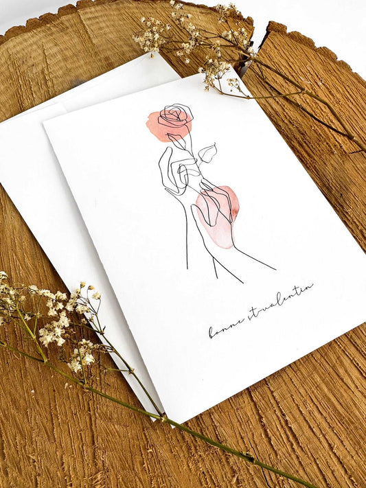 Carte de Saint-Valentin Mains Enlacées - Novembre Boutique