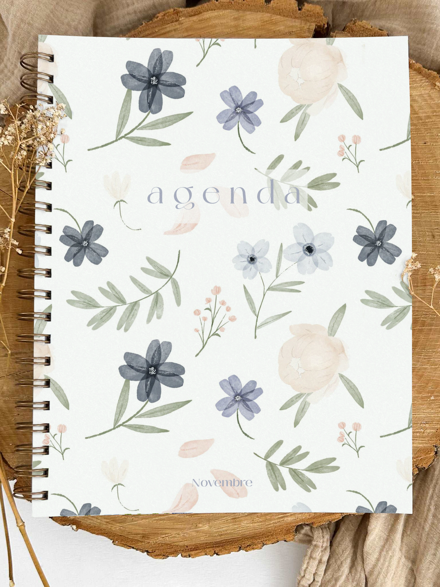 Agenda non-daté 12 mois Jardin d'Azur Grand format