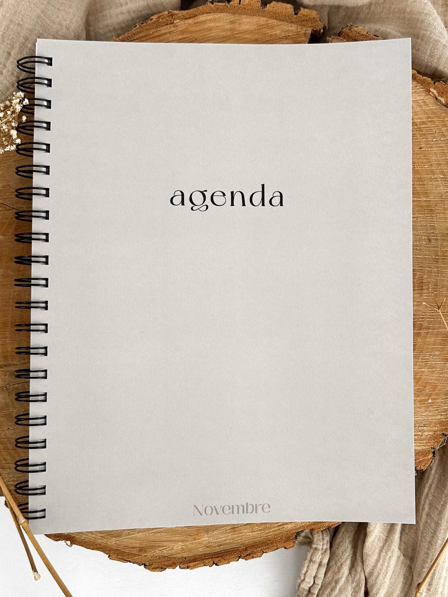 Agenda non-daté 12 mois Greige