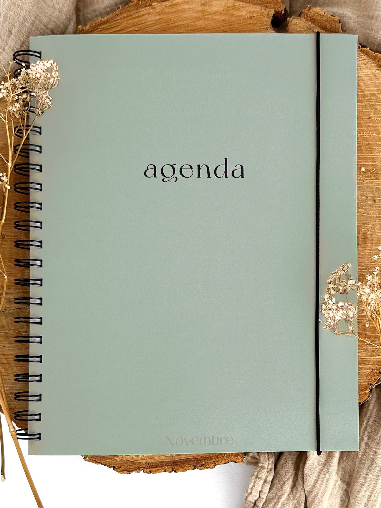 Agenda non-daté 12 mois Sauge