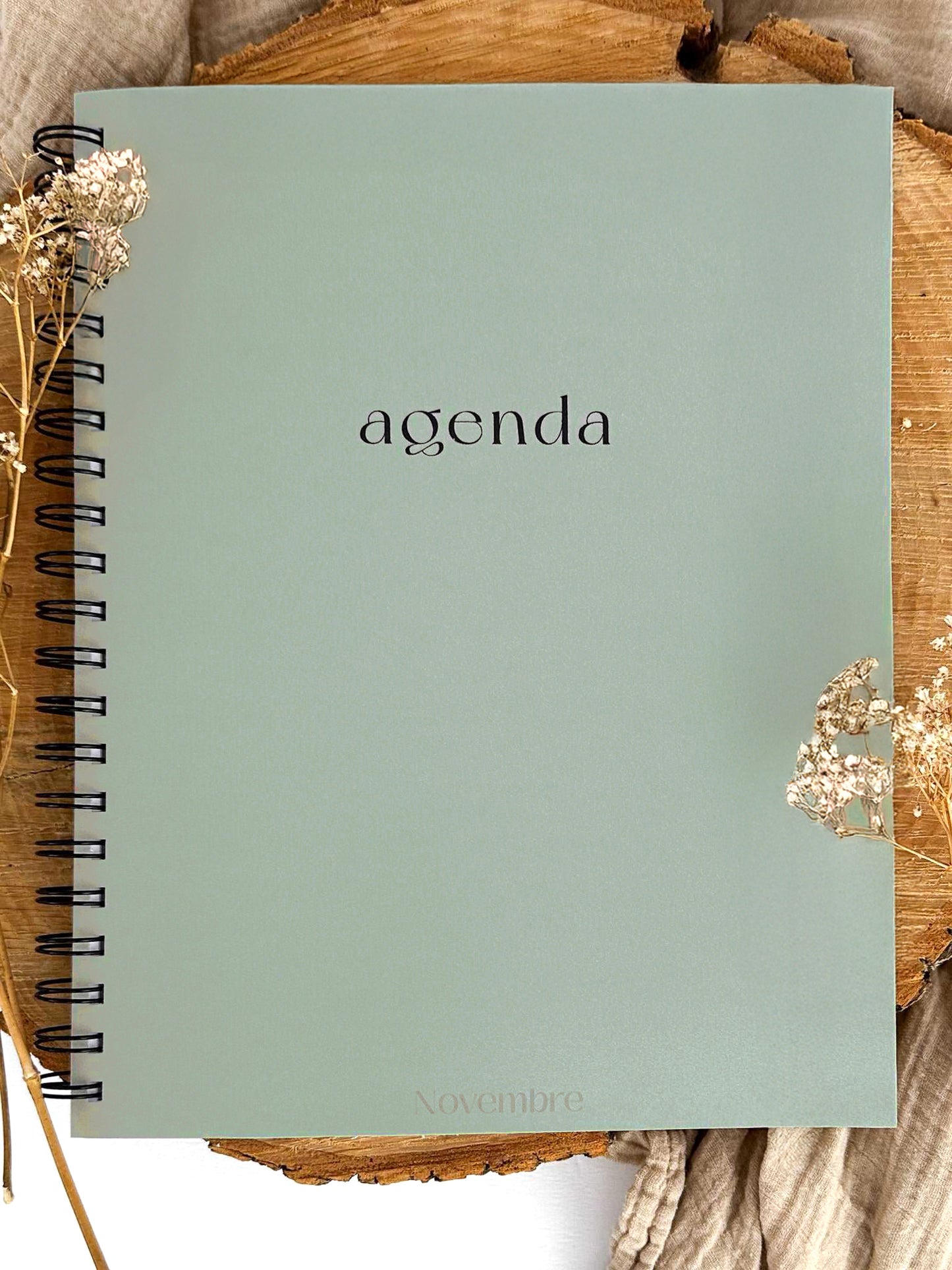 Agenda non-daté 12 mois Sauge