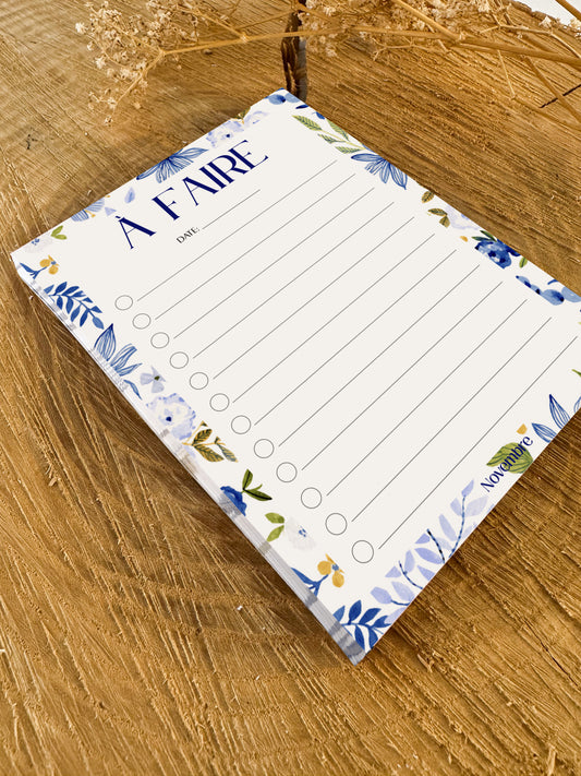 Bloc-notes de liste de choses à faire Hydrangea