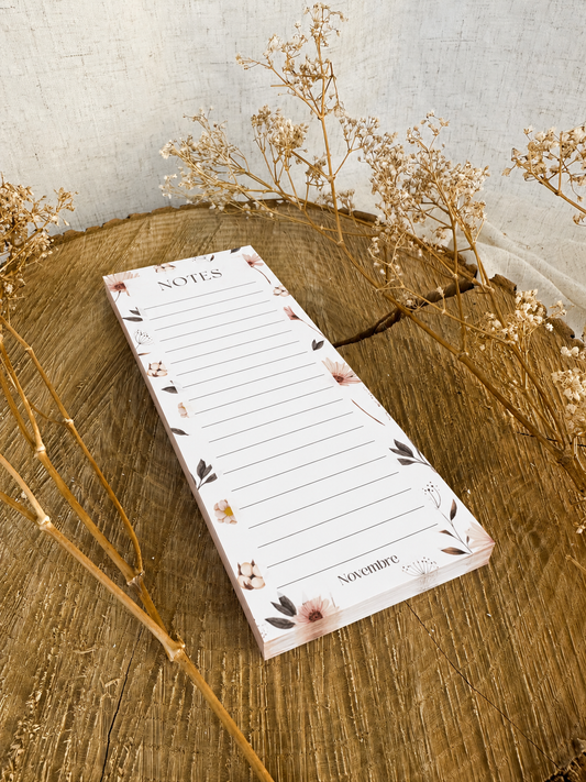 Bloc-Notes Calepin Fleurs Nordiques