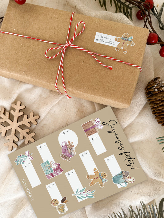 Étiquettes autocollantes pour cadeaux de Noël 03