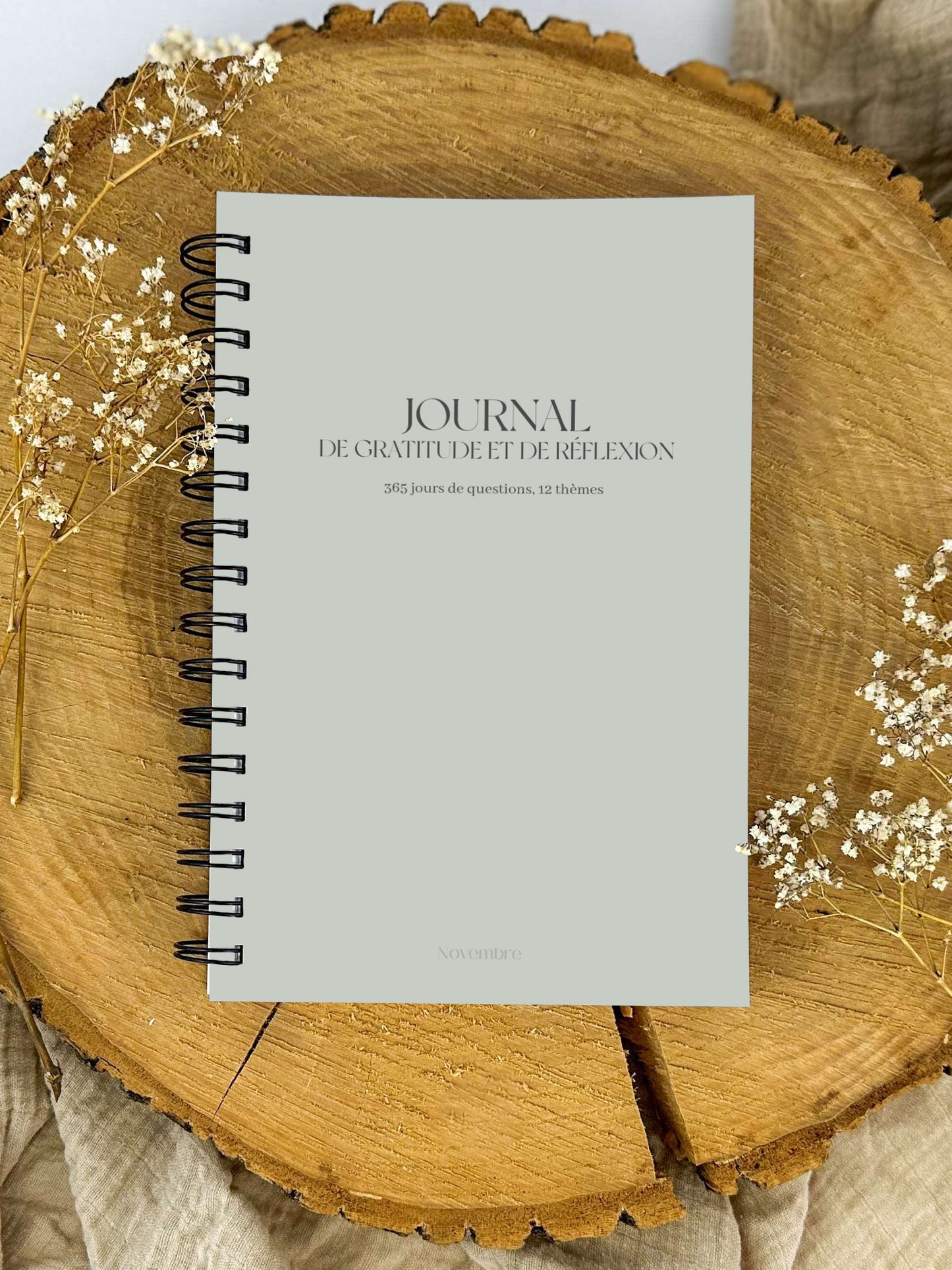 Journal de gratitude et de réflexions Greige