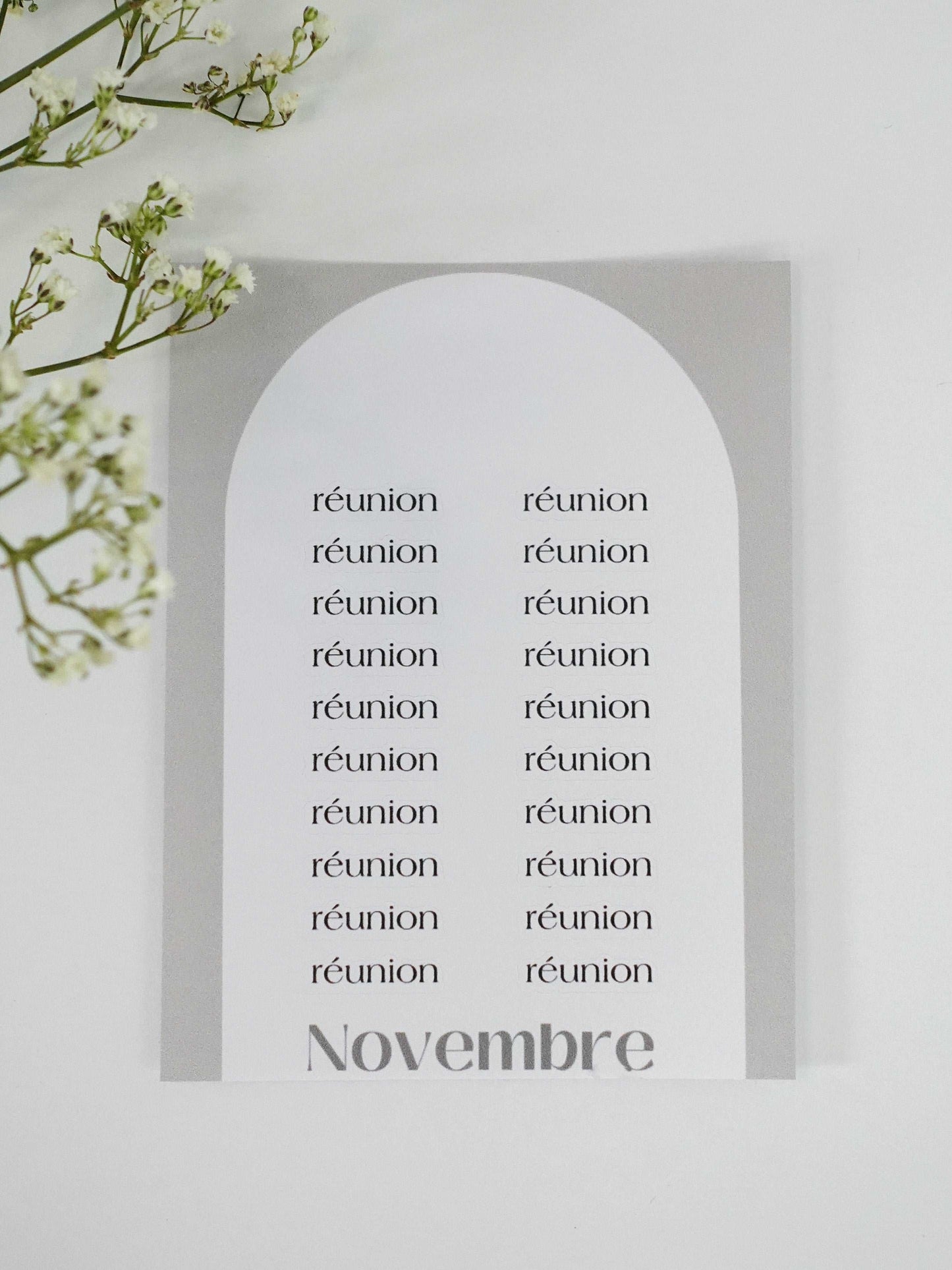 Étiquettes pour agenda - Novembre Boutique