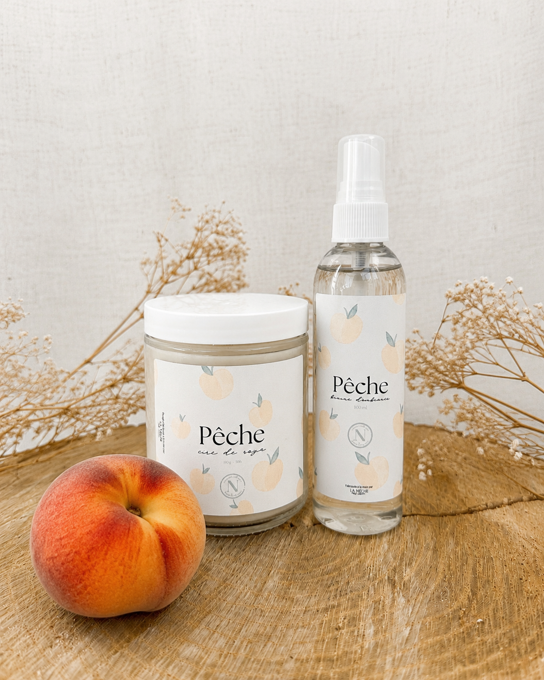 Bougie de soya parfum de Pêche