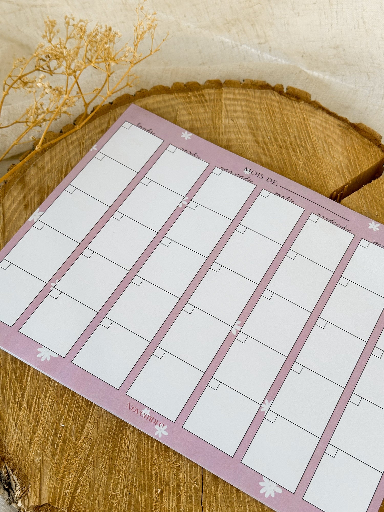 Calendriers mensuels