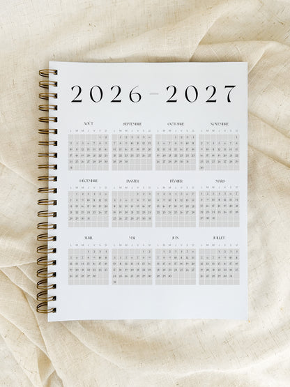 Agenda 2026-2027 Lavande Grand format