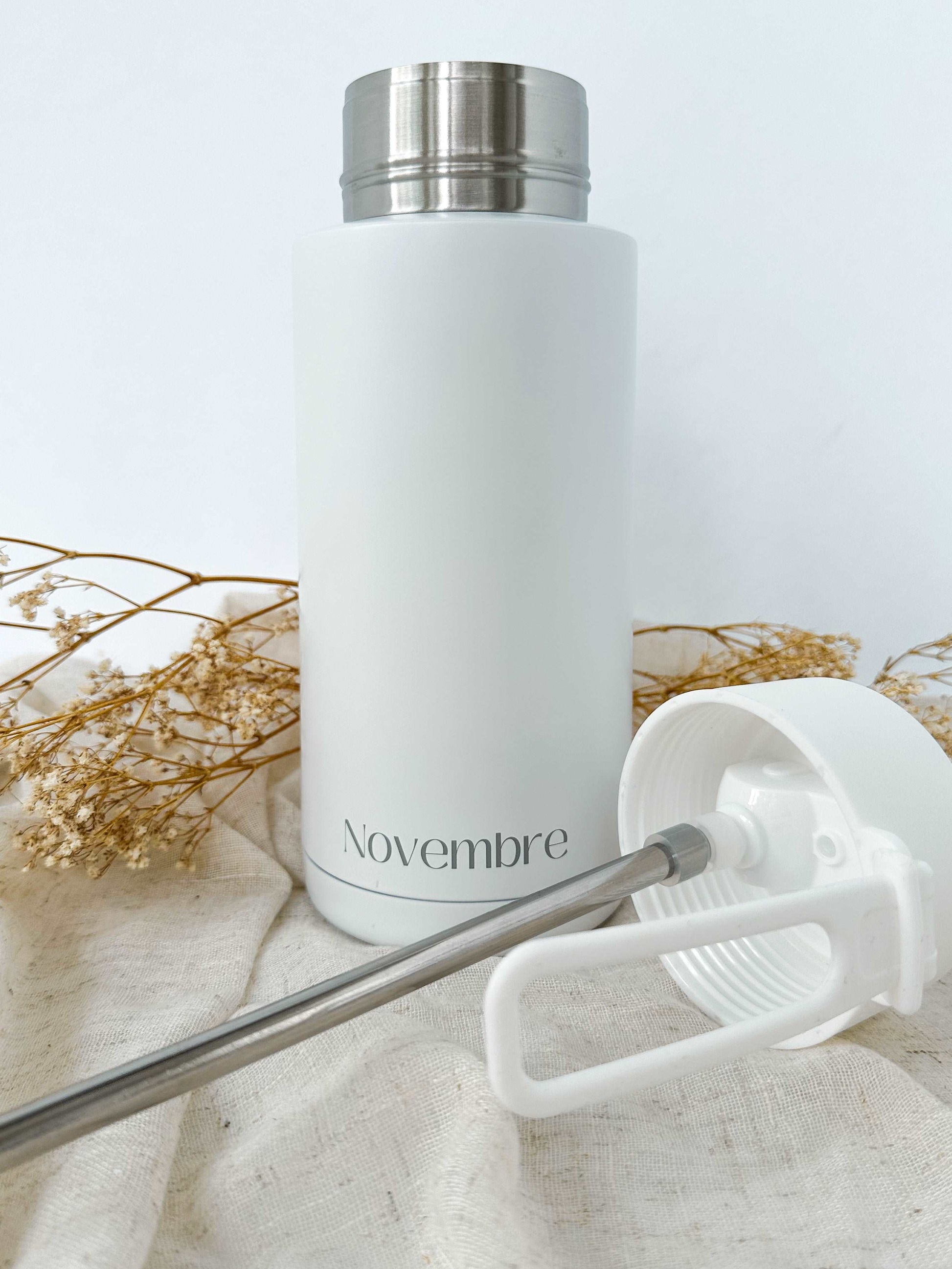 Bouteille d’eau isotherme Blanche - Novembre Boutique