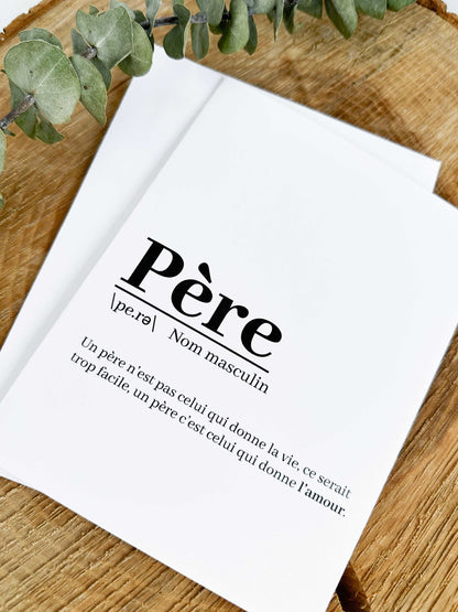 Carte de fête des pères Définition - Novembre Boutique