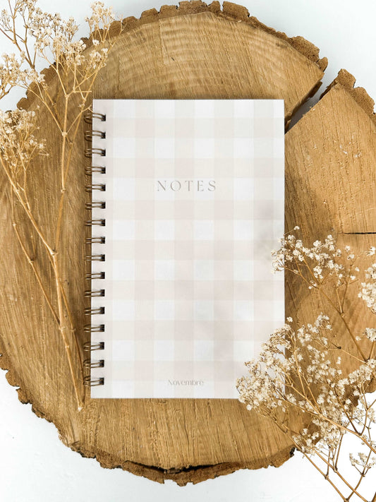 Cahier de notes Damier d’Été - Novembre Boutique