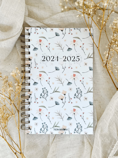 Agenda 2024-2025 Fleuri Format de poche