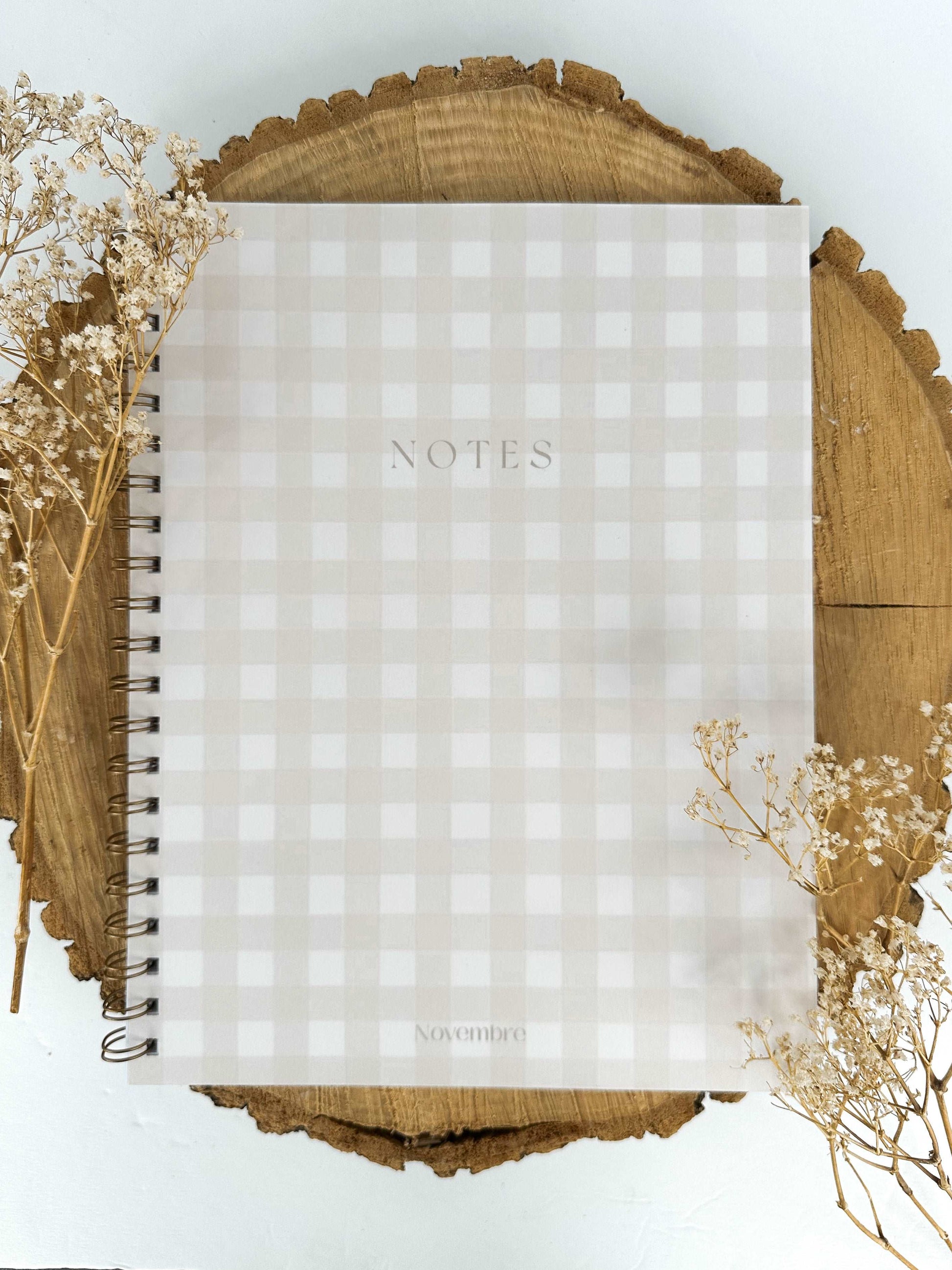 Cahier de notes grand format Damier d’Été - Novembre Boutique