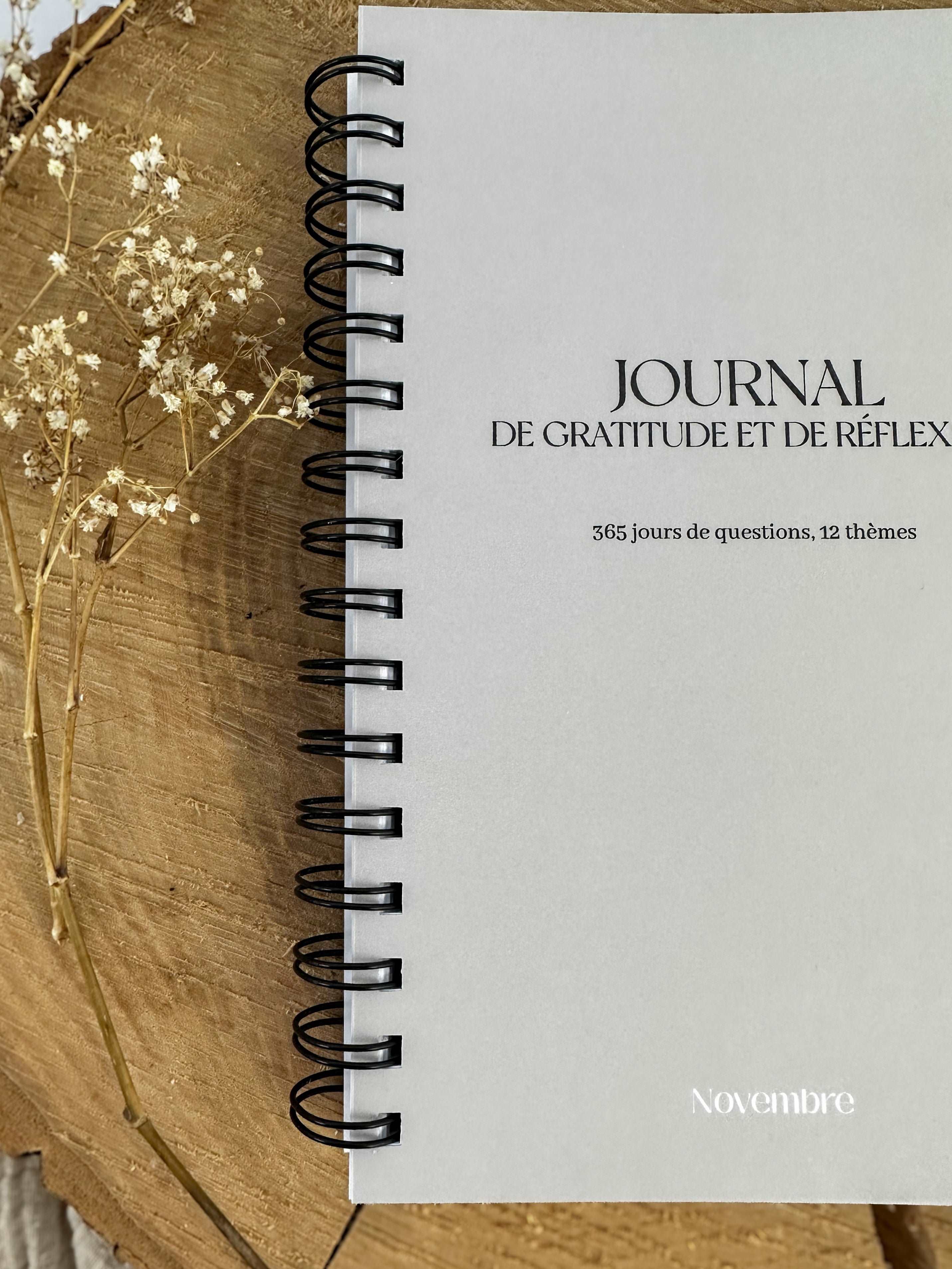 Journal de gratitude et de r flexions Greige Novembre Boutique