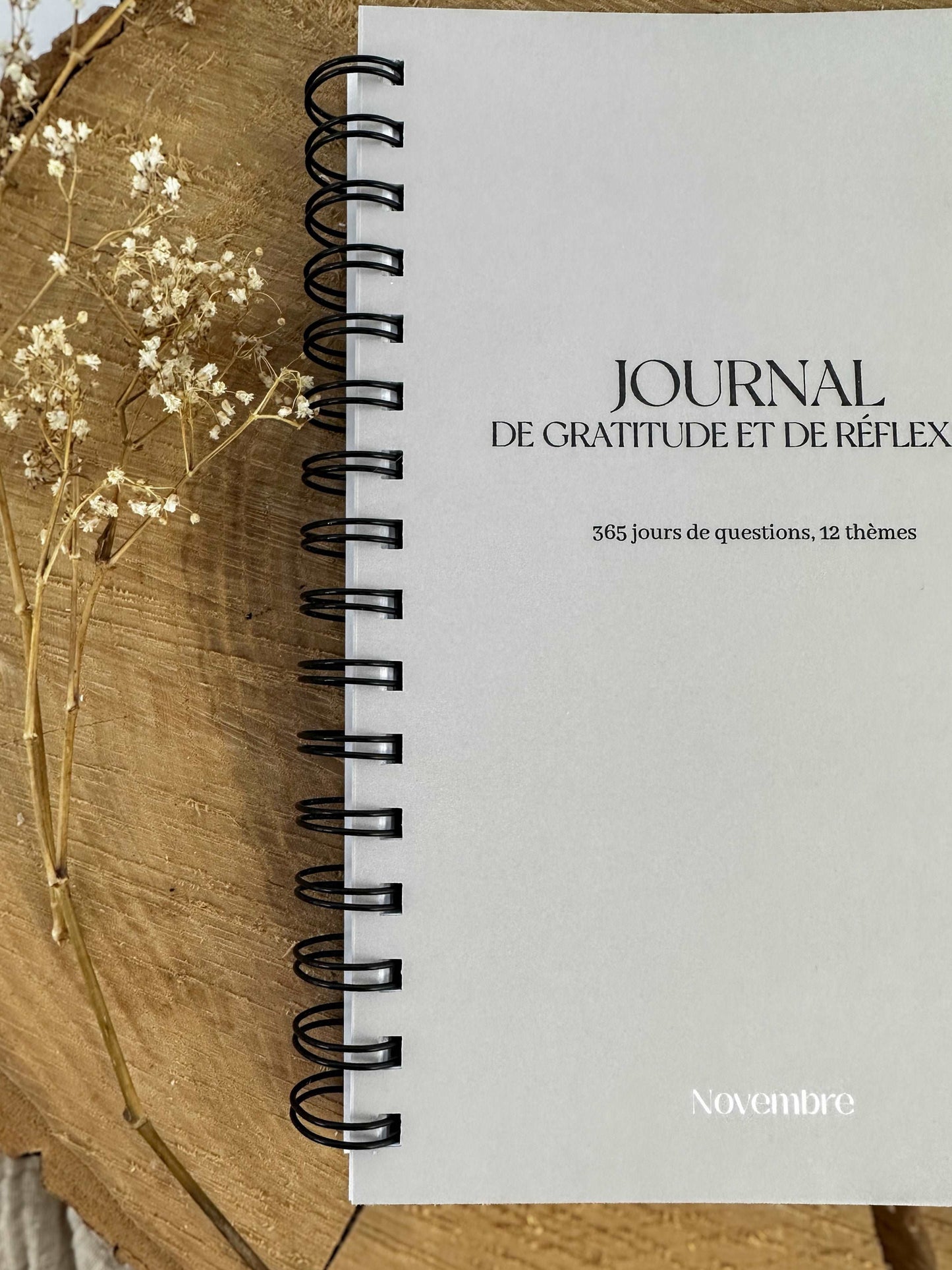 Journal de gratitude et de réflexions Greige - Novembre Boutique