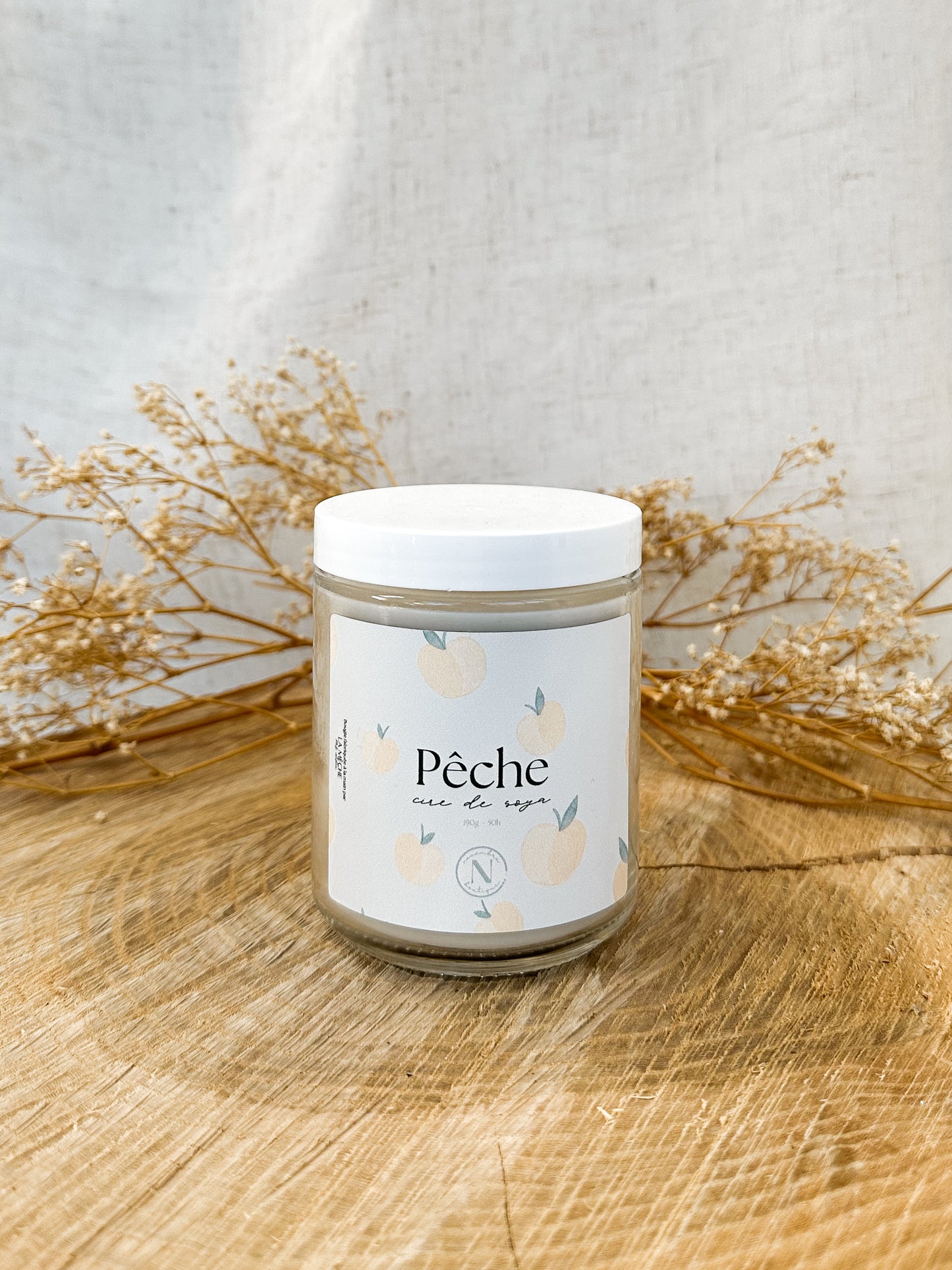 Bougie de soya parfum de Pêche