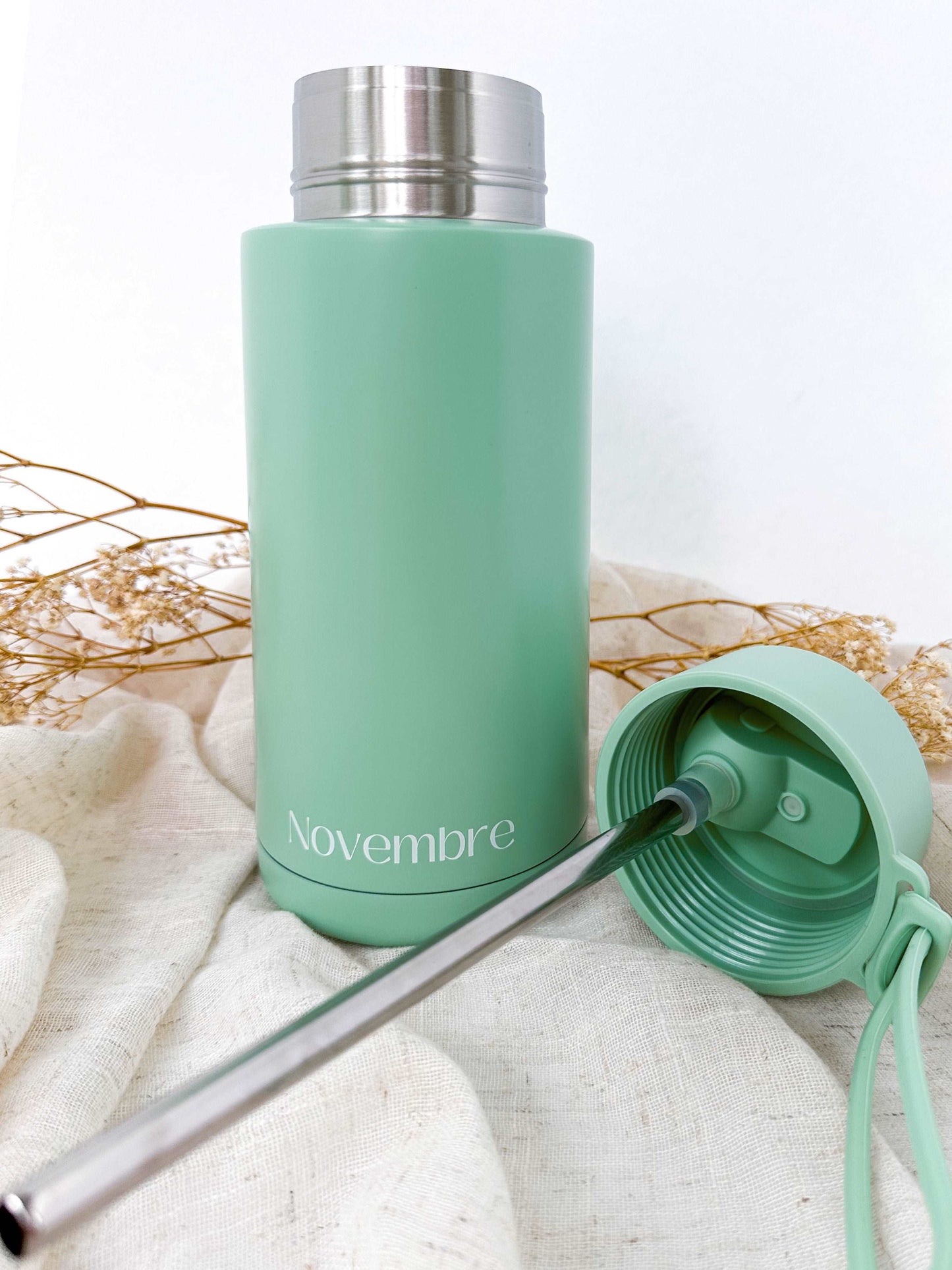 Bouteille d’eau isotherme Verte - Novembre Boutique