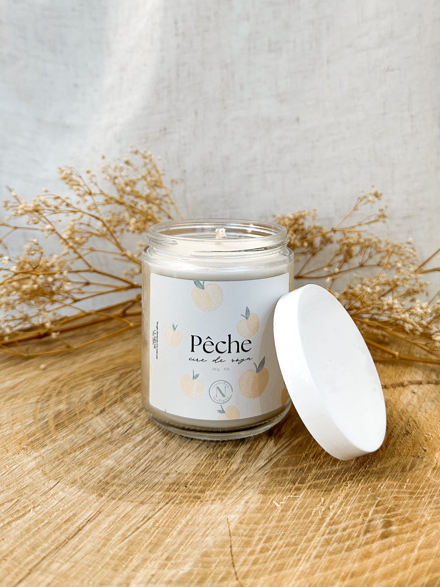 Bougie de soya parfum de Pêche