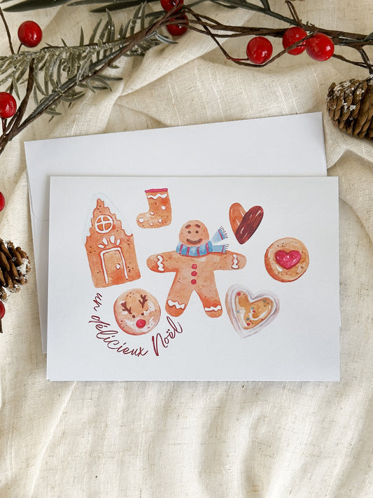 Carte de Noël Biscuits