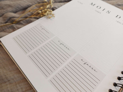 Agenda non-daté 12 mois Marguerites - Novembre Boutique