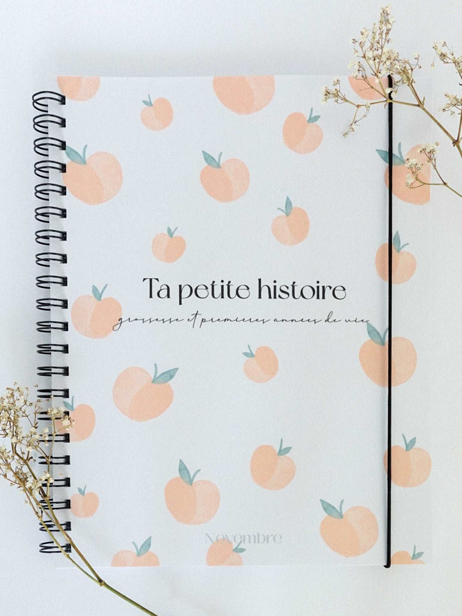 Livre de grossesse et bébé Pêches - Novembre Boutique