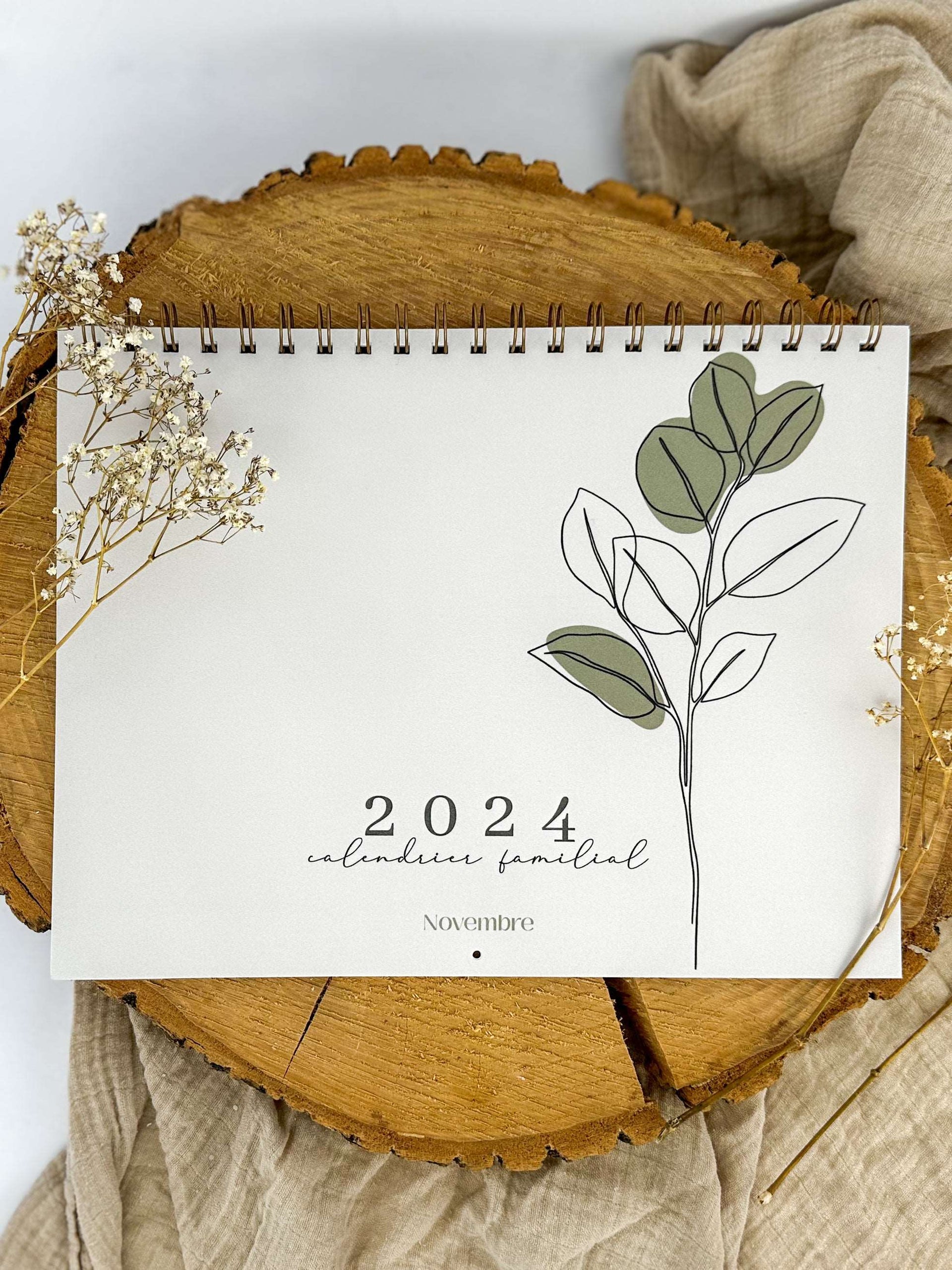 Calendrier familial 2024 Eucalyptus – Novembre Boutique