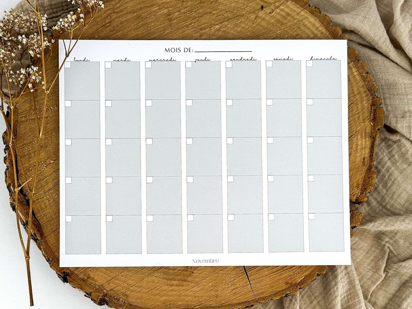 Calendrier aimanté non-daté Sauge - Novembre Boutique