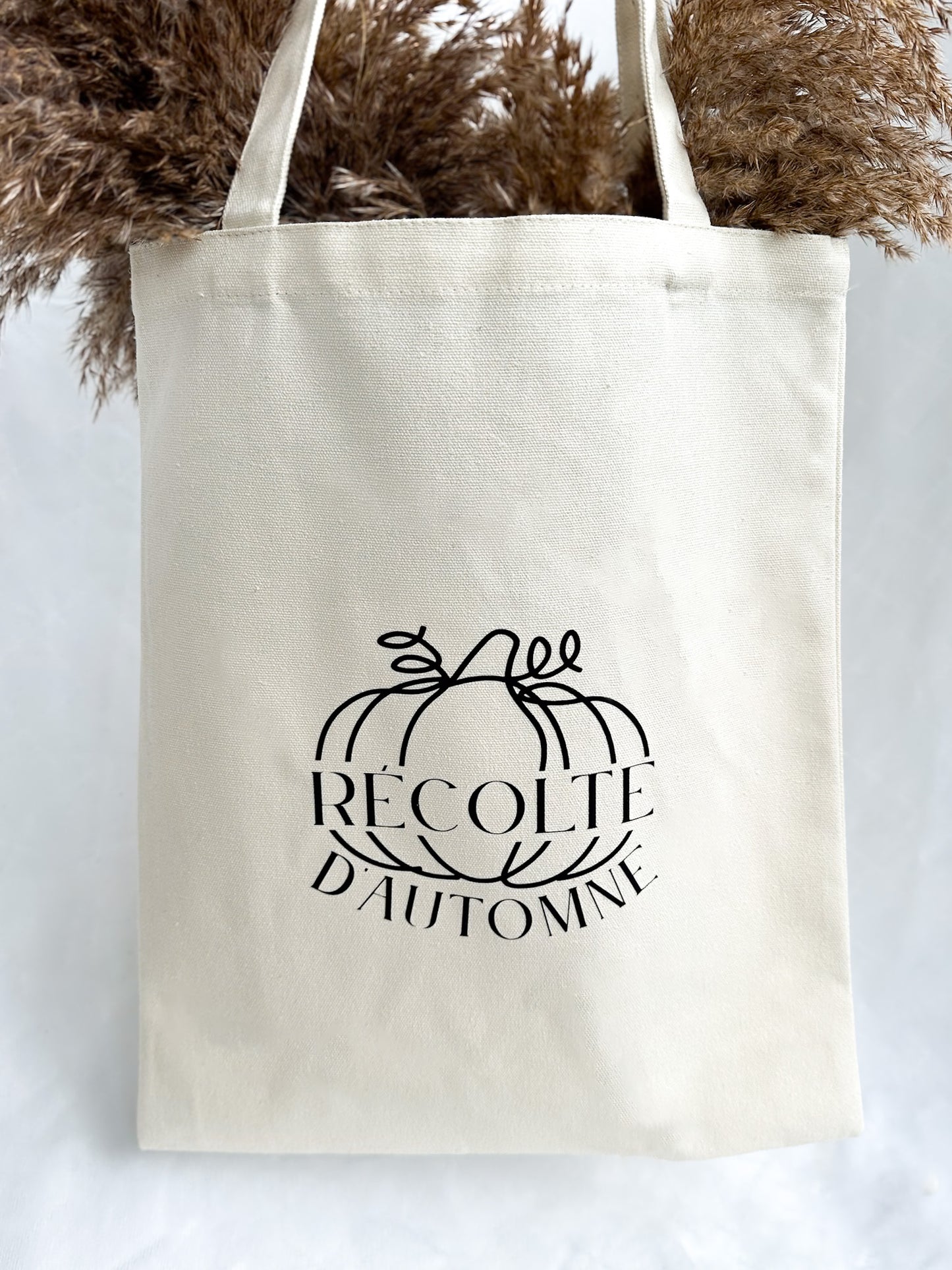 "Tote bag" de coton réutilisable automne