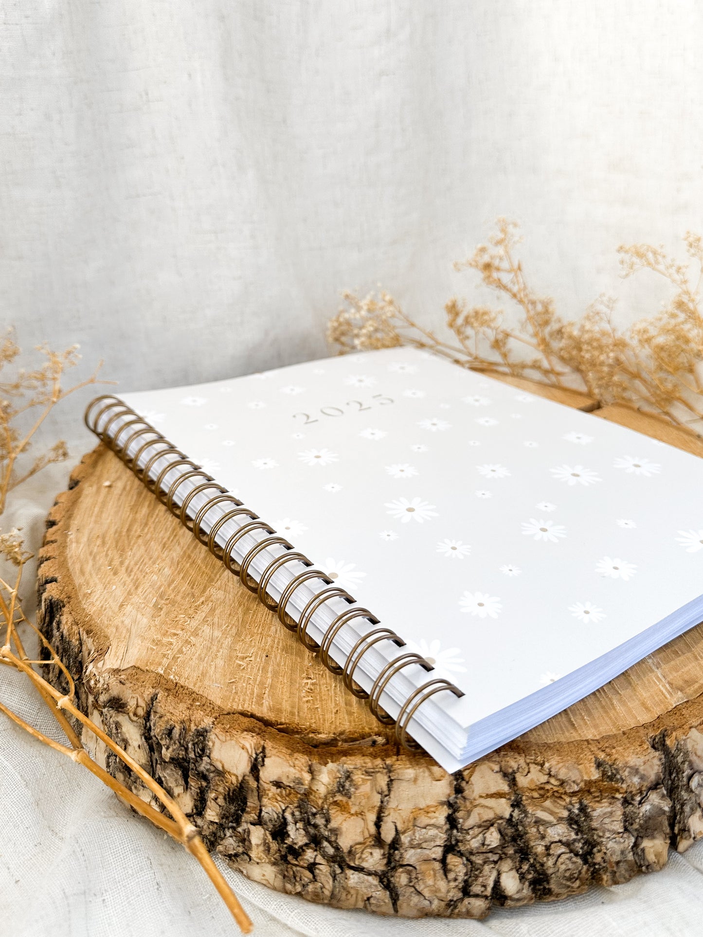 Agenda 2025 Fleurs blanches Grand Format