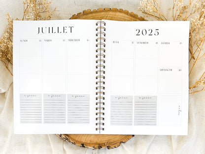 Agenda 2025 Fleurs blanches Grand Format