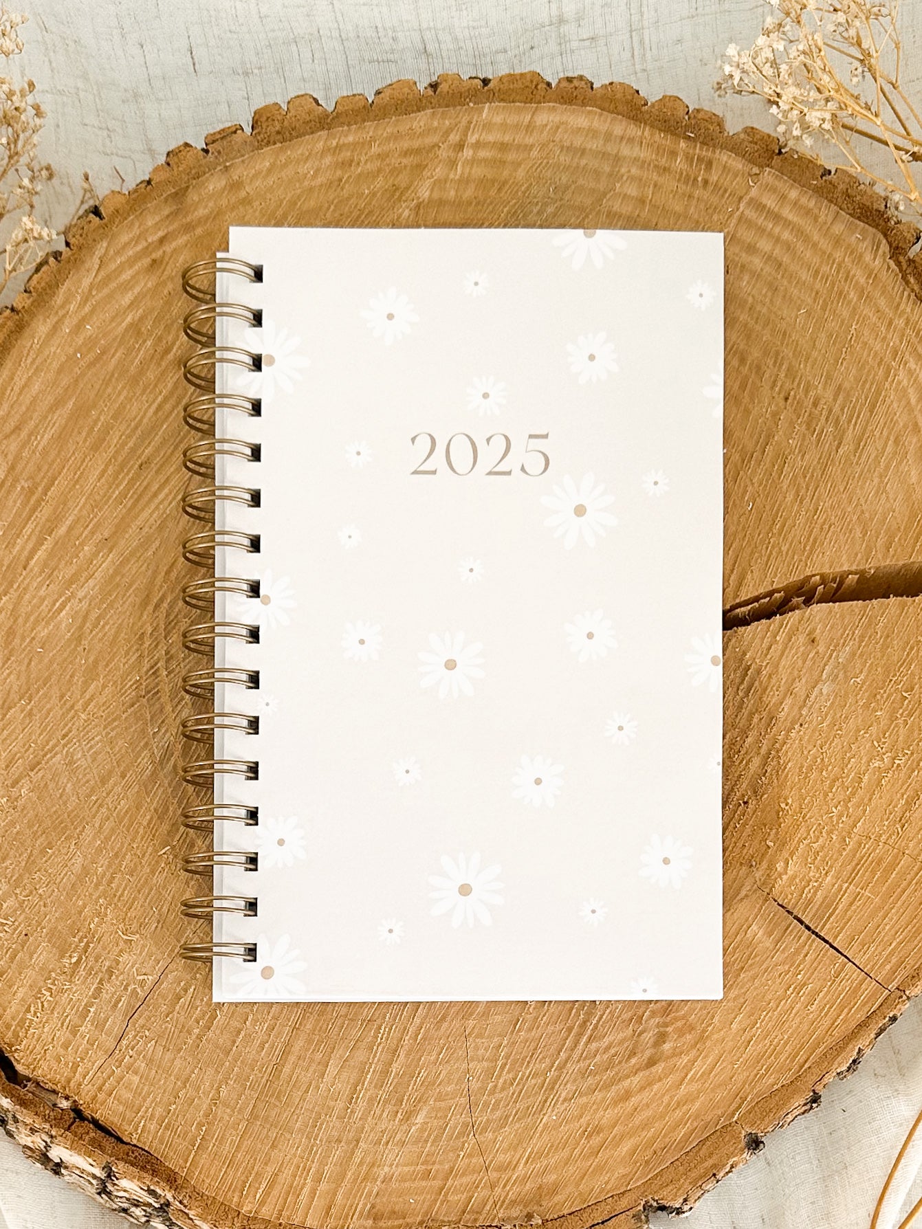 Agenda 2025 Fleurs Blanches Format de poche