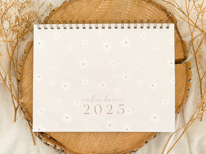 Calendrier familial 2025 Fleurs blanches