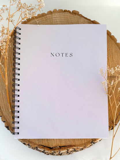 Cahier de notes grand format Lavande