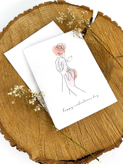 Carte de Saint-Valentin Mains Enlacées - Novembre Boutique