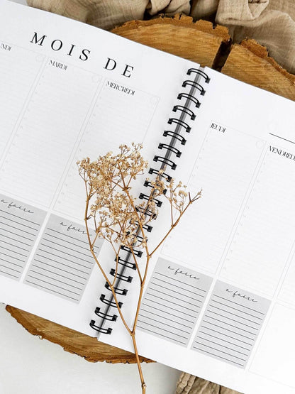 Agenda non-daté 12 mois Boréal Grand format