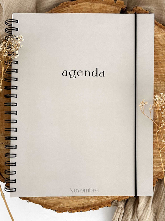 Agenda non-daté 12 mois Greige 2e édition - Novembre Boutique