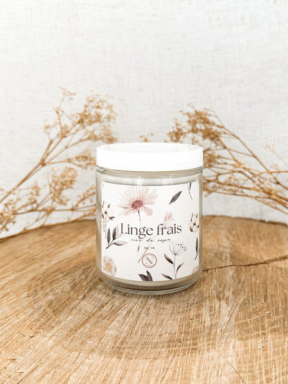 Bougie de soya parfum de Linge frais