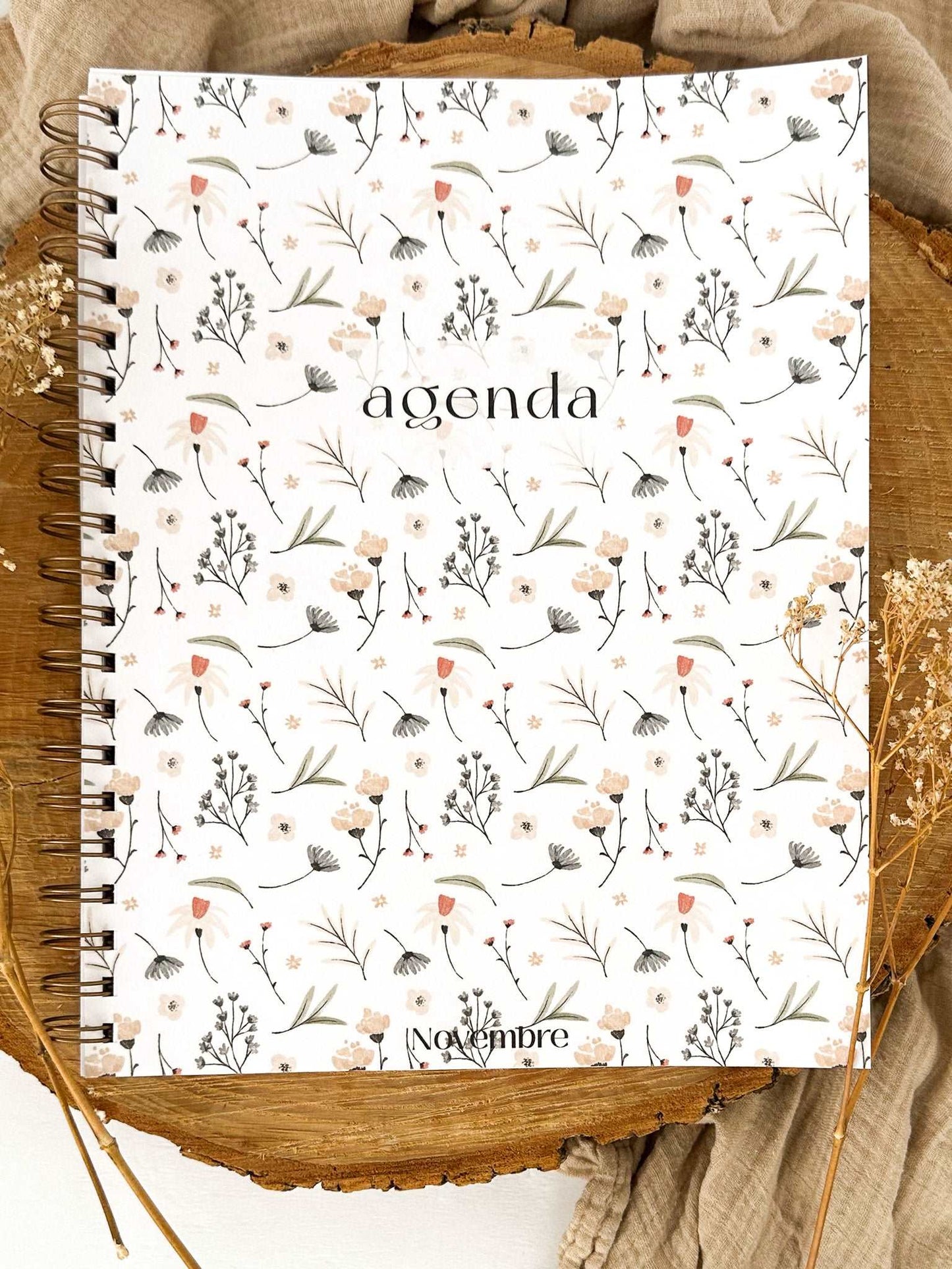 Agenda non-daté 12 mois Fleuri 2e édition - Novembre Boutique