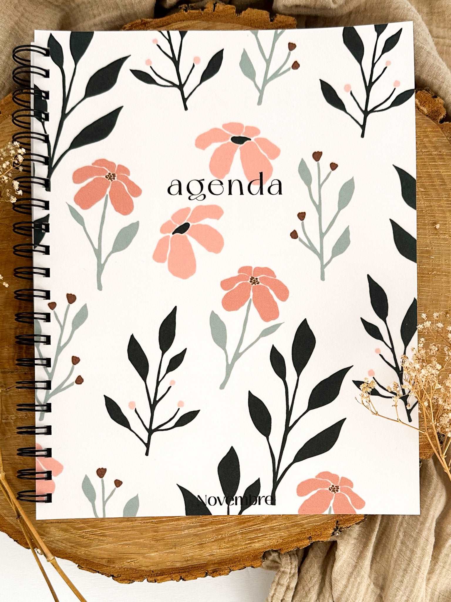 Agenda non-daté 12 mois Flora - Novembre Boutique