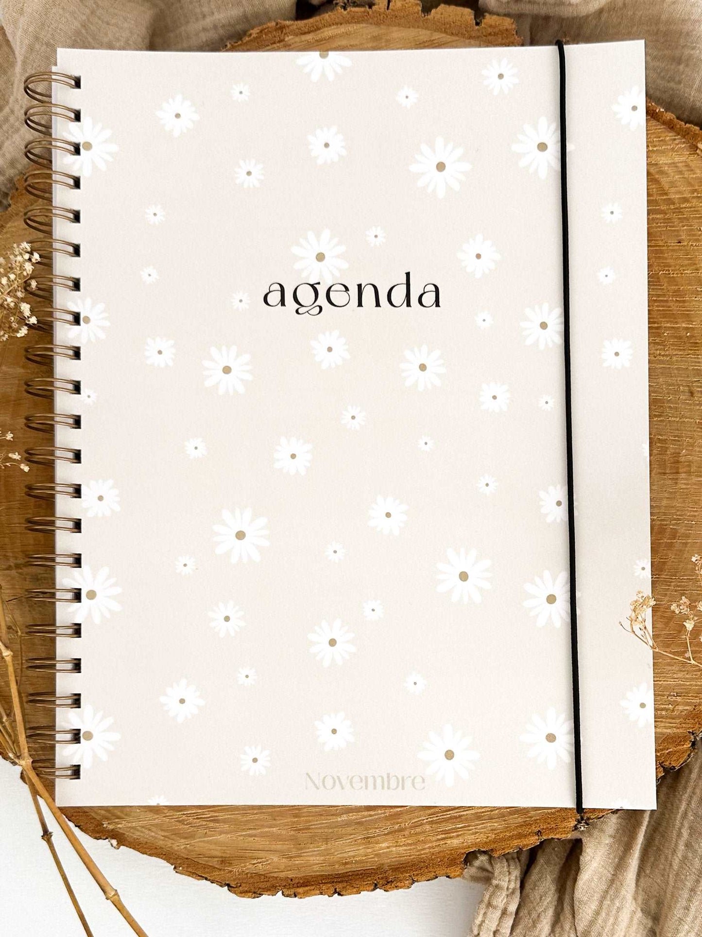 Agenda non-daté 12 mois Fleurs Blanches 2e édition - Novembre Boutique