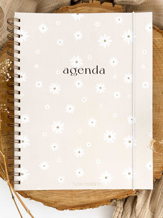 Agenda non-daté 12 mois Fleurs Blanches 2e édition - Novembre Boutique