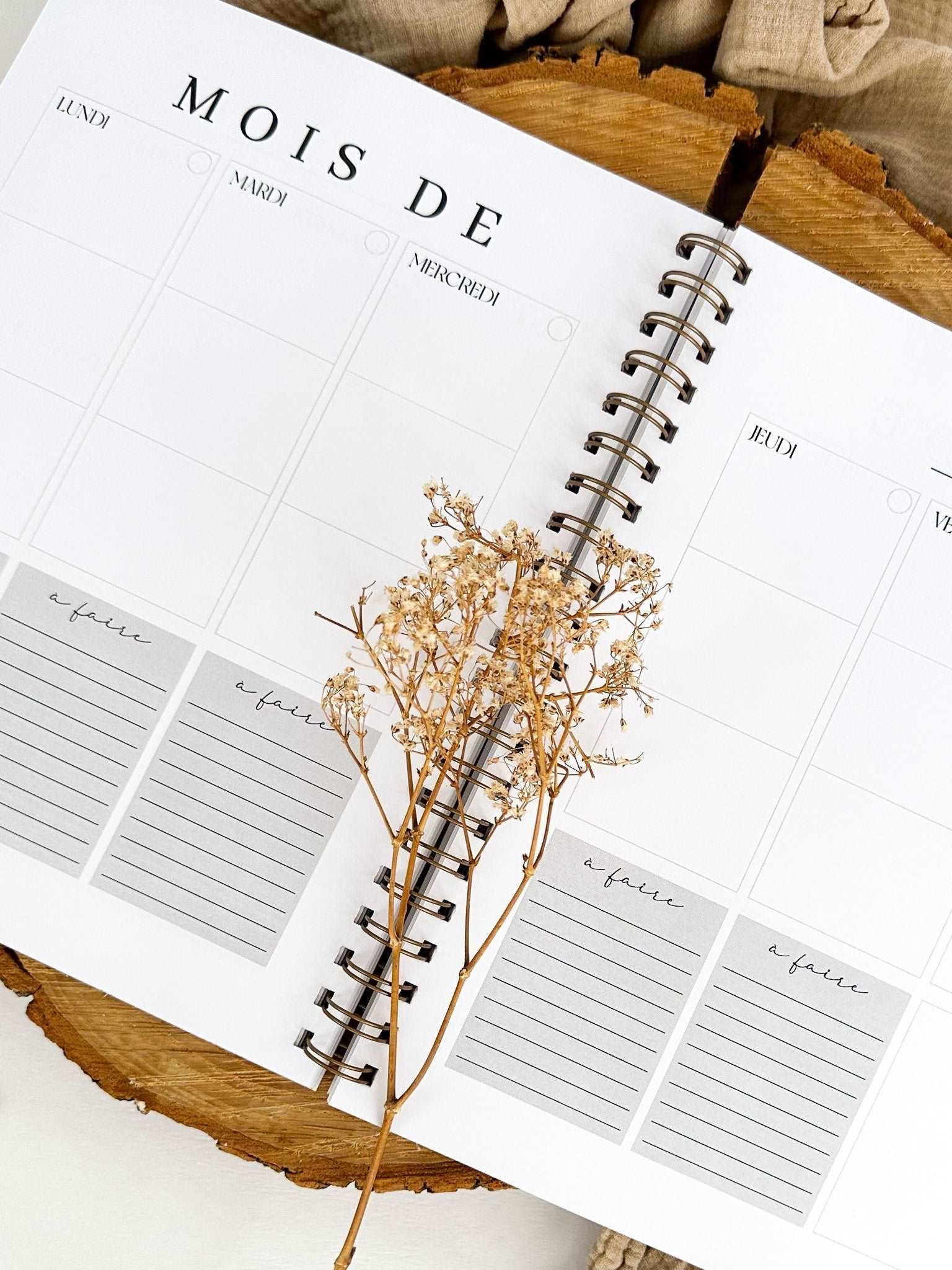 Agenda non-daté 12 mois Flora - Novembre Boutique