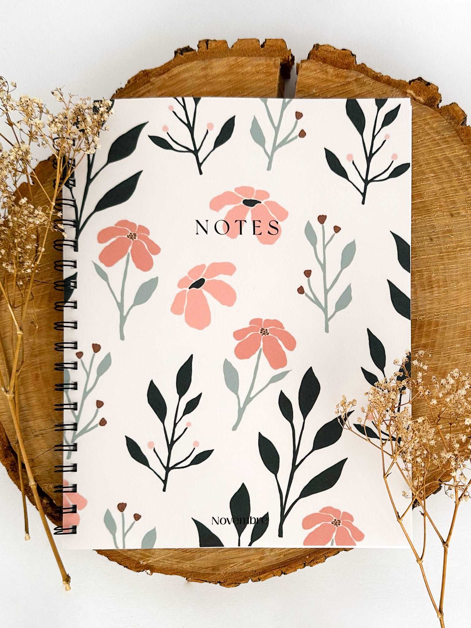 Cahier de notes grand format Flora - Novembre Boutique